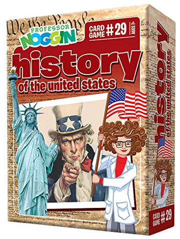 Professor Noggin's History of The United States Trivia Card Game - Educational Card Game for Kids - Ages 7+ - 30 Cards