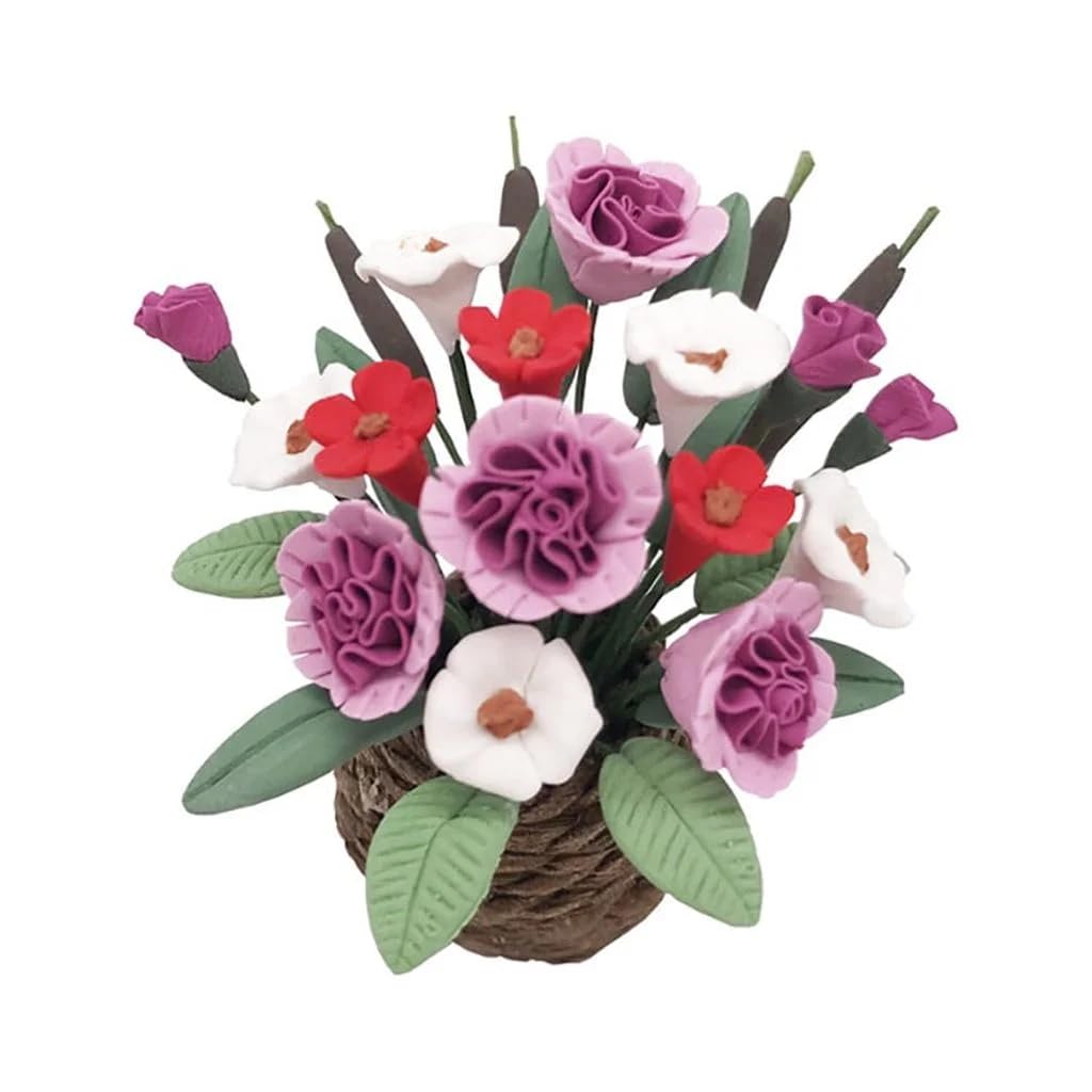 1Pc 1/12 Miniature Plants and Flowers Dollhouse Decoration Accessories, DIY Micro Landscaping Decor