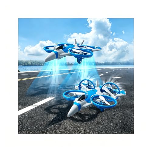 Yonsaeik 2-in-1 RC Fighter Airplane for Land and Air for Kids Adults 6+