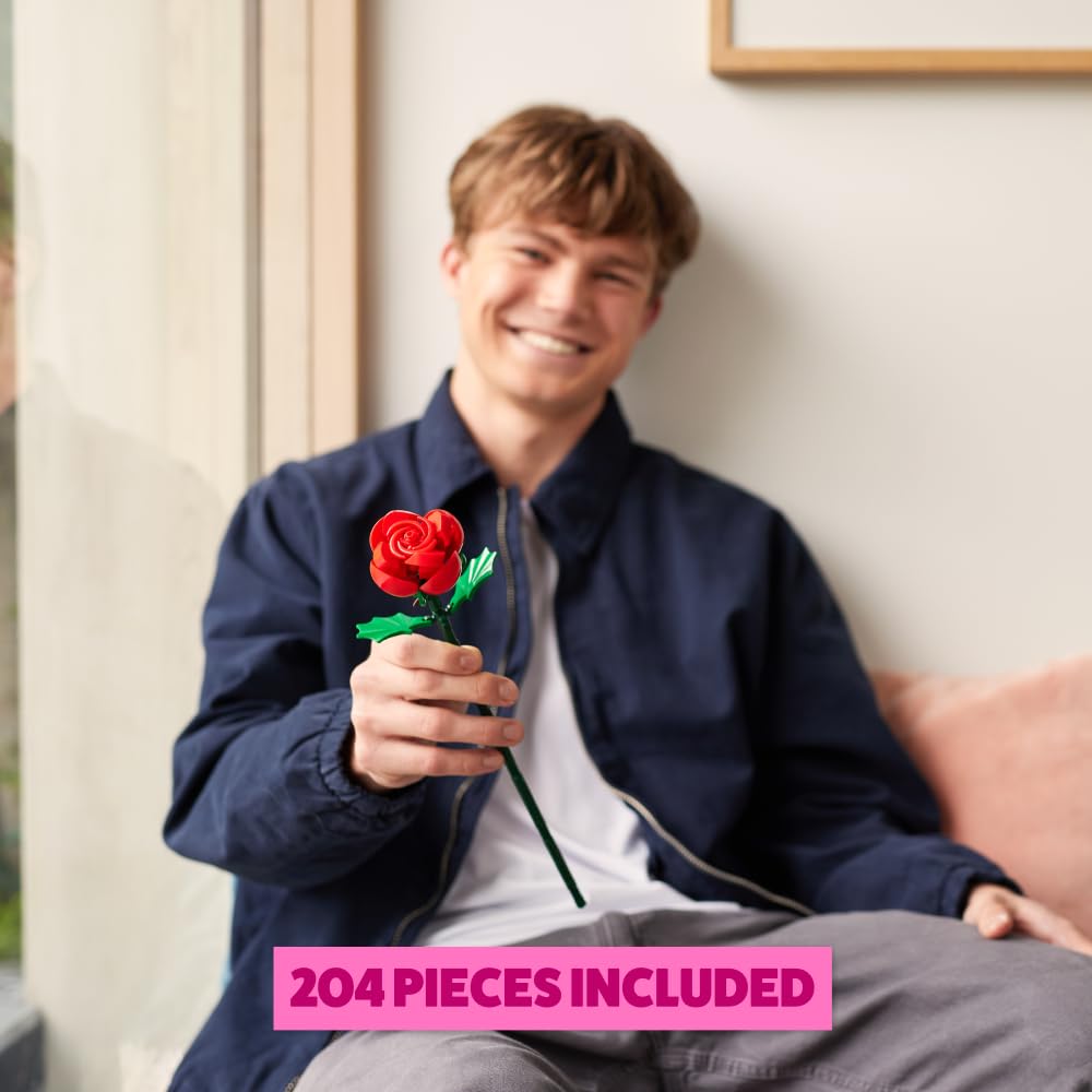 MAX Premium Flowers Building Bricks Collection (up to 243 Pieces, 2 Flowers per Capsule, 10 to Collect). (Lily of Valley and Rose, 1 Capsule)