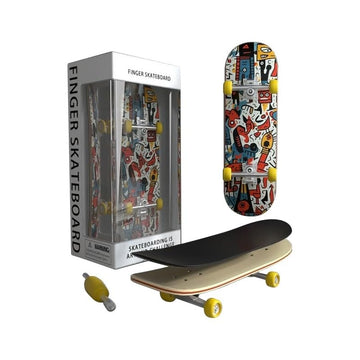 Lently Wood Fingerboards, Mini Fingerboards, 99mmL*29mmW (Big Mouth Cute Dragon) (Graffiti)