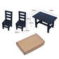 SM SunniMix 1/6 Doll Furniture, Wooden Square Chairs 3pcs/Set, Dollhouse Dining Room Living Room Decor, 12inch Doll Furnishings Model Toy, White