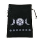 VIDAYA Altar Cloth, High-Grade Thick Velvet Fabric Triple Moon Pentagram Tarot Cloth, Use for Wiccan Witchcraft Supplies and Tools, Tarot Divination