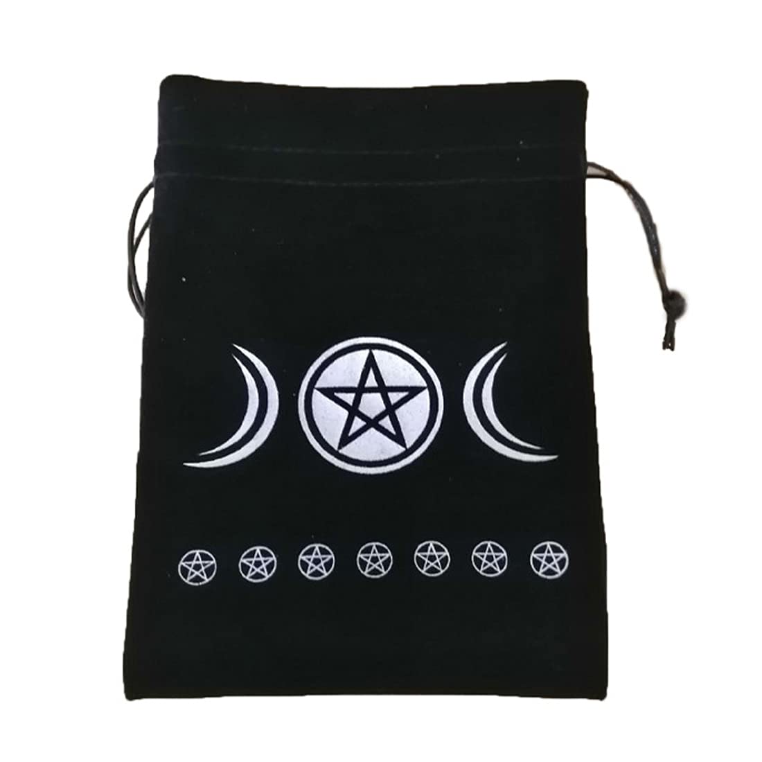 VIDAYA Altar Cloth, High-Grade Thick Velvet Fabric Triple Moon Pentagram Tarot Cloth, Use for Wiccan Witchcraft Supplies and Tools, Tarot Divination