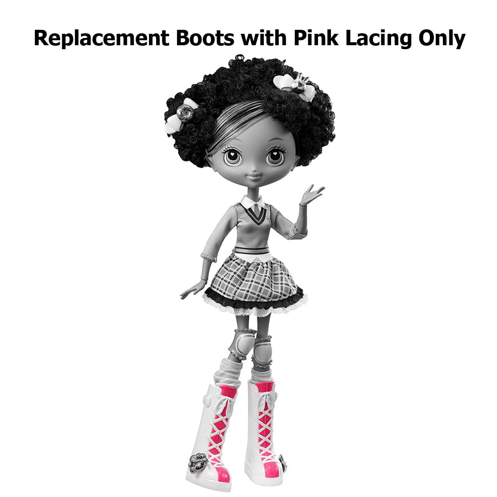 Replacement Parts for Kuu Kuu Harajuku Fashion Doll FFB22 - Replacement Boots with Pink Lacing