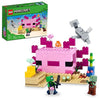 LEGO Minecraft The Axolotl House 21247 Building Toy Set, Creative Adventures at a Colorful Underwater Base, Includes a Diver Explorer, Dolphin