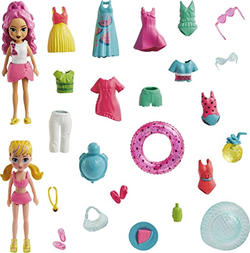 Polly Pocket Playset Fashion Pack Tropical Beach Fun Surprise Element for Girls Ages 4 and Up