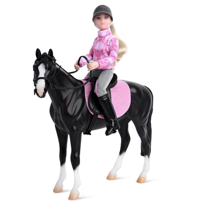 Breyer Freedom Series English Horse and Rider Figurine - Premium 1:12 Scale Collectible Horse Toy - Educational Equestrian Gift for Girls