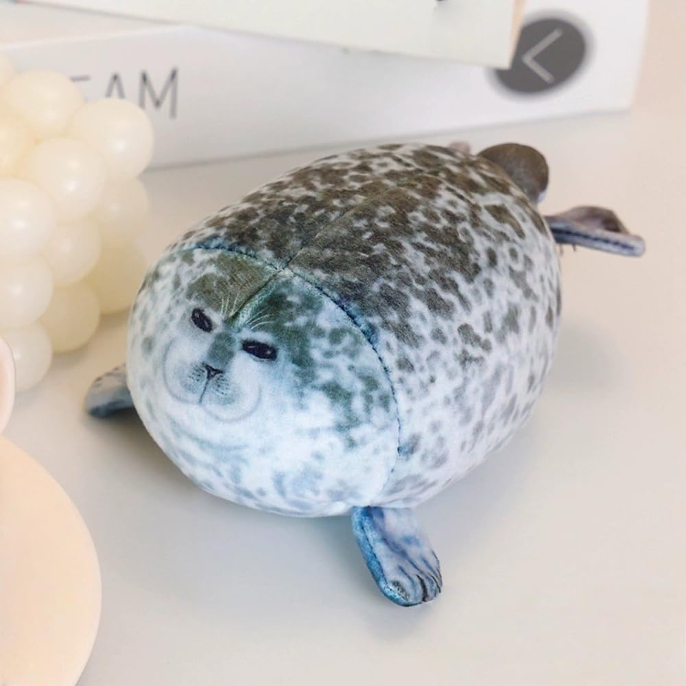 TONGMAN Chubby Blob Seal Pillow Seal Plush Toy -Soft Stuffed Animal Toy Cute Room Decor Ocean Animals Pillow for Bed Sofa, Kids Gifts