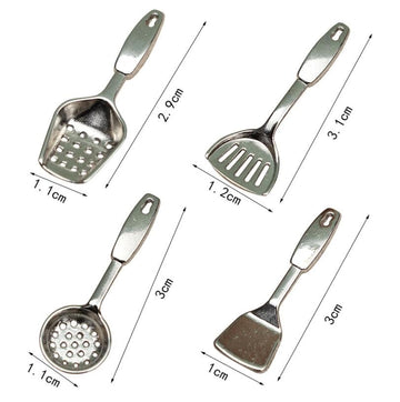 EatingBiting 1:12 Scale 1/12 mini Furniture minihouse Kitchen Utensil Four-Piece House Cooking Micro Scene Kitchen 4Pcs Set Kitchenware Miniature