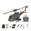 XMBRICDIYY UH-1 Huey RC Helicopter, 1/48 2.4G 6CH Flybarless RC Helicopter Model with Optical Flow Positioning, Outdoor Airplane for Beginner (RTF