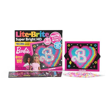 Lite Brite Super Bright HD, Barbie Edition - Creative Retro Light-Up Screen - Educational Play for Children, Enhances Creativity, Gift for Girls