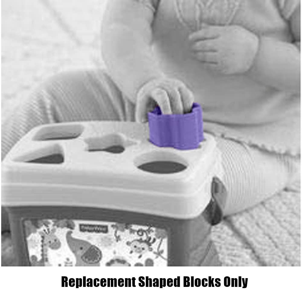 Replacement Parts for Fisher-Price Baby's First Blocks Playset - FGP10 ~ Replacement Shaped Blocks ~ Triangle, Star, Square, Circle, Cross Shapes