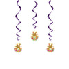 Floral Easter Bunny Hanging Swirl Decorations - 26" (Pack of 3) - Stunning Spring-Themed Swirls - Perfect for Festive Celebrations & Home Decor