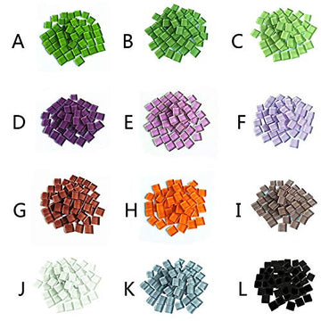 BestTeam Craft Material Mosaic Tile, Micro Glass Tiny Mini Mosaic Tile DIY Hobbies Children Handmade Crystal Free Stone Craft Material Creativity 300g
