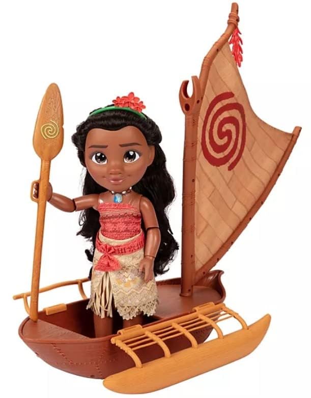 Disney Princess Moana Articulated Toddler Doll with Voyager Canoe