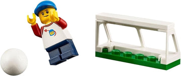 LEGO City MiniFigure: Boy (Freckles, w/ Soccer Ball and Goal) 60134
