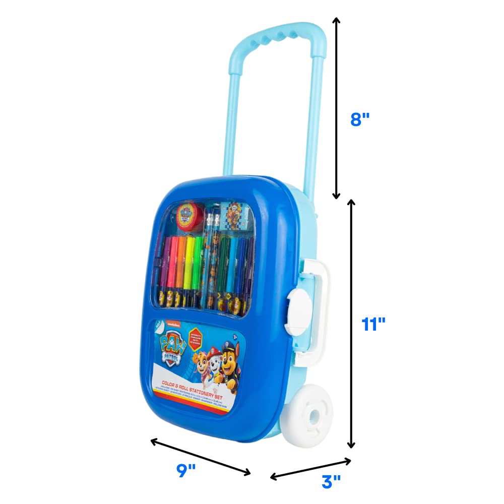 Innovative Designs Nickelodeon Paw Patrol Color and Roll Activity Set with Carrying Case, Stickers, & Art Supplies