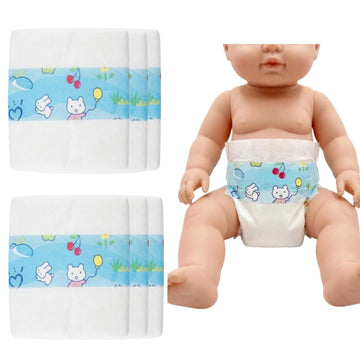 Reborn Baby Dolls Diapers for 17-24 inch Newborn Reusable 6-Piece Pack Fit
