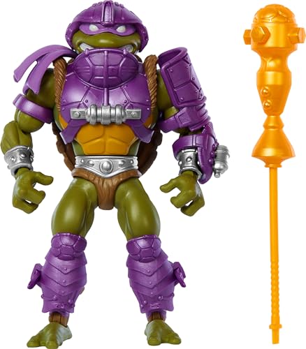 Mattel Masters of the Universe Origins Turtles of Grayskull Action Figure & Accessories, Donatello Collectible Toy with 16 Joints, TMNT & MOTU