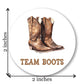 Boots or Bows Western Gender Reveal Stickers - 40 Labels (20 of Each Design)