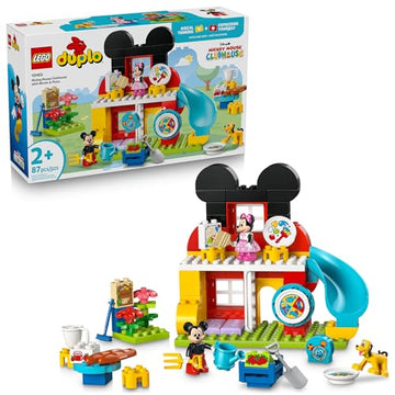 LEGO DUPLO Disney Mickey Mouse Clubhouse with Minnie & Pluto Building Toy - Fine Motor Skill Toy for Toddlers, Ages 2+ - Mickey Mouse Toy for Boys &