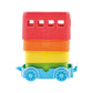 Toomies E73220C Tomy Hide & Squeak Stacker Decker Bus, Push-Along Colours and Sounds, Stacking and Sorting Babies, Educational Toddler Toy for Boys