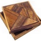 Tangram Wooden Puzzle Geometry Game, with 48 Silhouette Challenge Booklet