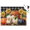 Briarwood Lane Fall Jigsaw Puzzle 1000 Pieces Adult Finished Size 29.5x19.68 Fall Checkered Pumpkins Puzzle for Game Night
