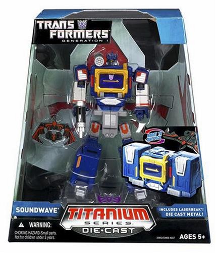 Hasbro Titanium Series Transformers 6 Inch Metal Cybertron Soundwave
