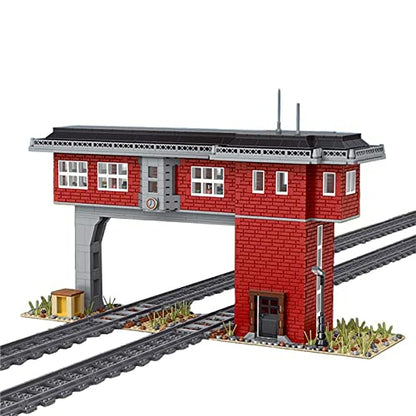 General Jim's Railroad Signal Station Modular Building Block Bricks Set This Set Contains 1809 Piece, baseplates Included, for Train Enthusiasts