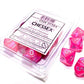 Borealis Pink/Silver Luminary Set of Ten d10s