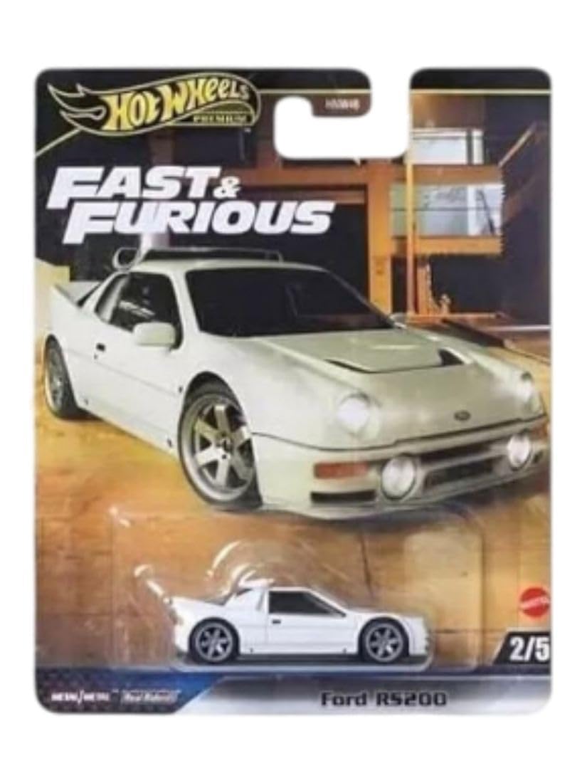 Hot Wheels Fast & Furious Die-Cast Cars Collection Bundle, 5 Vehicles, Toyota AE86, Ford RS200, Plymouth AAR Cuda, Nissan Skyline GT-R, Honda NSX-R