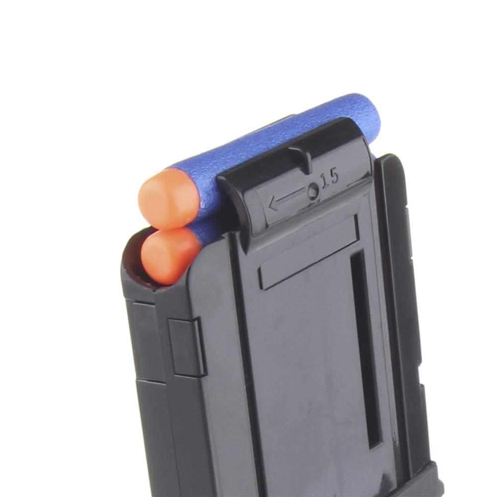 WORKER F10555 15 Darts Bullet Clips Common-use Injection Molding Magazine Clip Tactical for Nerf N-Strike Elite