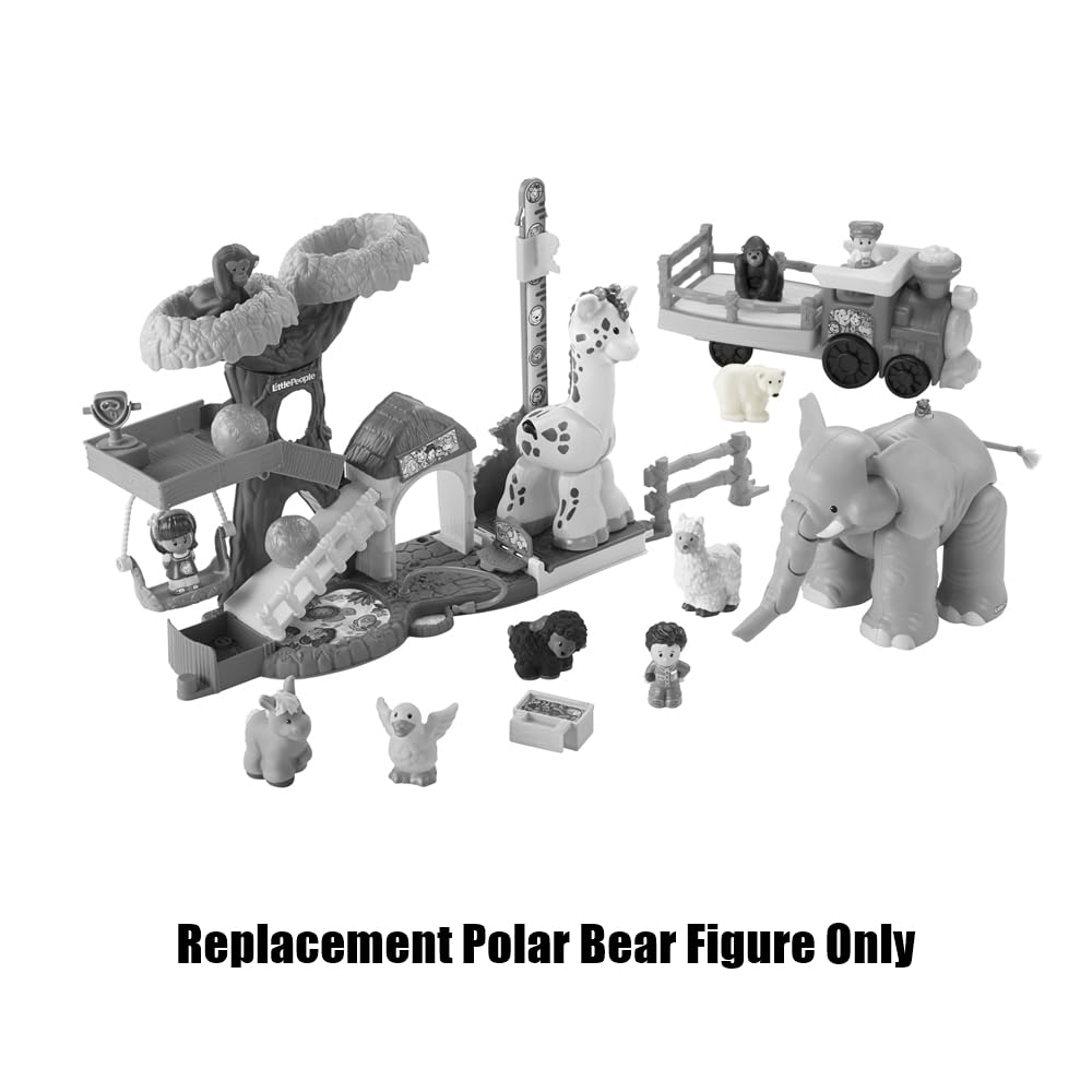 Fisher-Price Replacement Part Little People Choo-Choo Zoo Train Playset CMP36 - Replacement White Polar Bear Figure