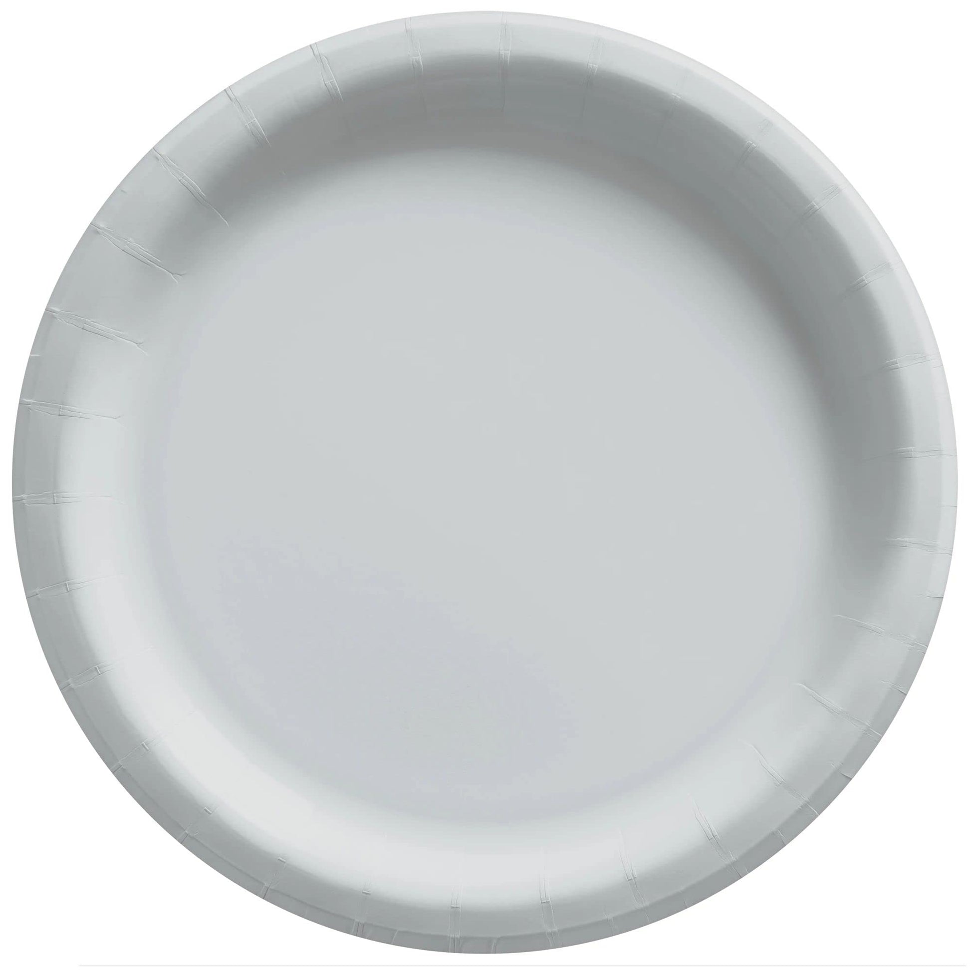 Silver Round Paper Plates - 10" (20 Pc) - Perfect for Parties, Picnics, & Everyday Meals