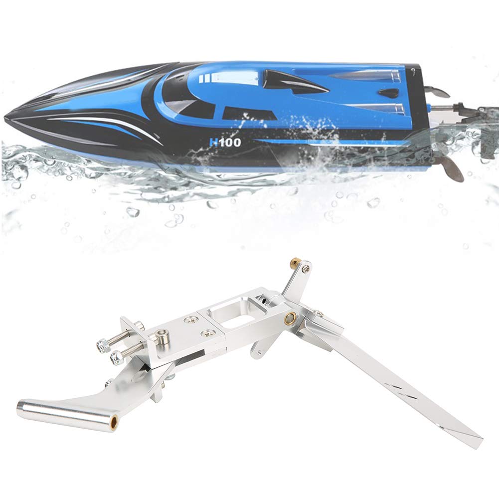 RC Boat Rudder Assembly, 0.2in Flexible Shaft with Bracket 4.3in Integrated Rudder Kits Fit for Ship Boat Model