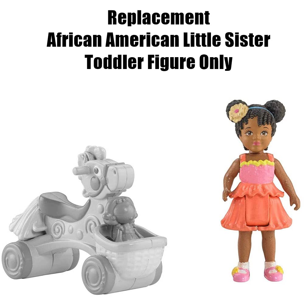 Mattel Replacement Figure for Loving Family Dollhouse - BML25 ~ African American Little Sister Toddler Figure