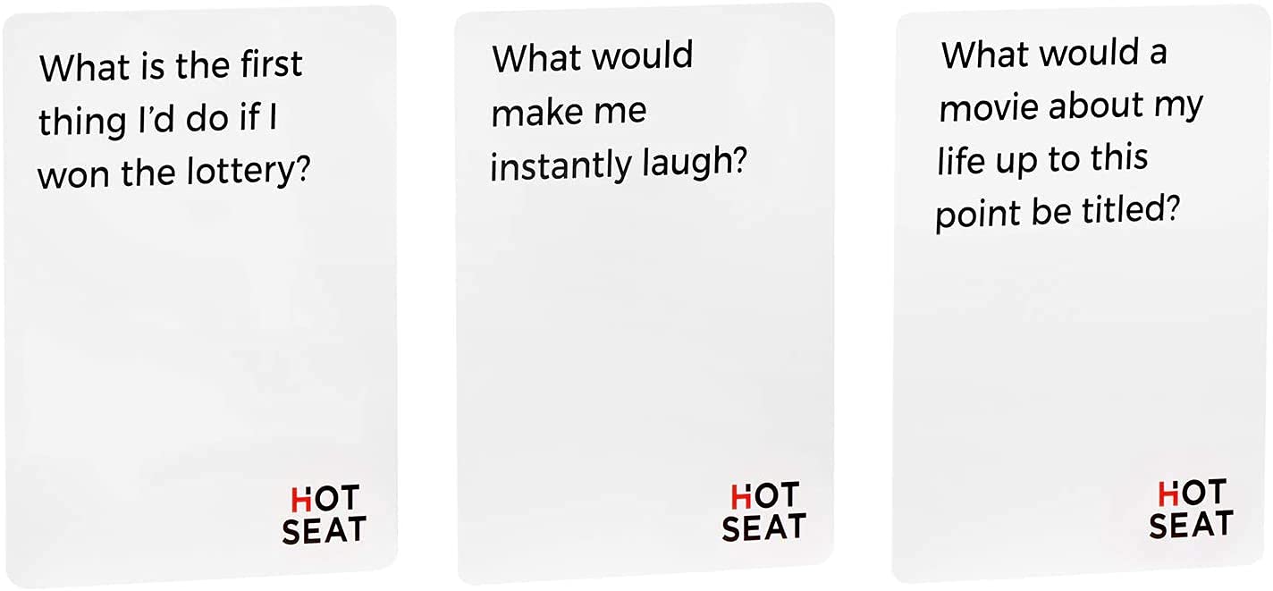 HOT SEAT Party Game - The Family Card Game That's All About You - for Kids,Teens, College Students, Adults + Families - Perfect Christmas White