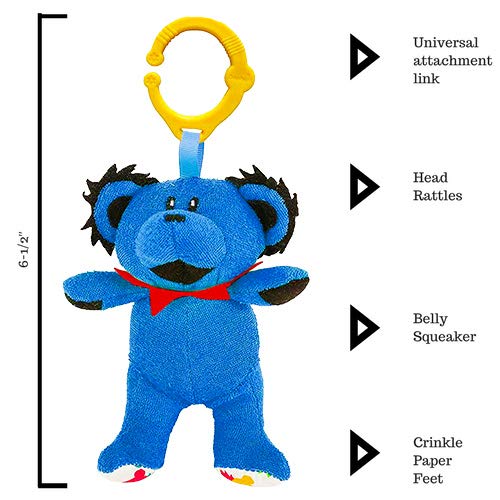 daphyls Grateful Dead Interactive Plush Dancing Bear with Universal Hanging Clip