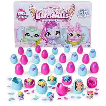 Hatchimals Alive Collectibles 30 Egg Mystery Value Pack - Mini Figures Ultimate Cracking Set: Who Will You Hatch - Stocking Stuffer Pack -30 Unique