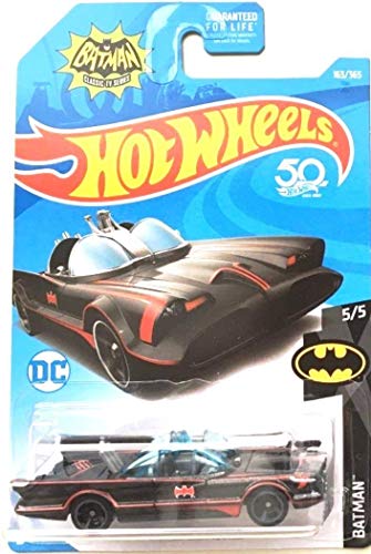 Hot Wheels Batman Classic TV Series Batmobile 1:64 Scale Die-cast Car, Black, 3.5 Inches, Ages 3+