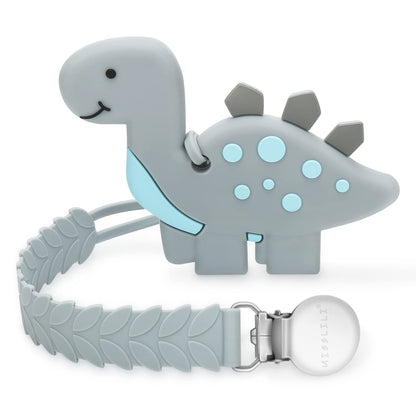 Teething Toys for Babies, Baby Teethers with Clip Silicone Baby Teether Toys for Boys and Girls Infant Teething Relief for Teething Dinosaur Shape