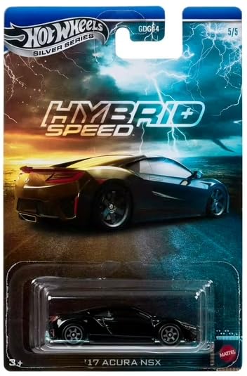 Hot Wheels Silver Series Hybrid Speed '17 Acura NSX [Black] 5/5, GDG44, 1:64 Scale Diecast Vehicle