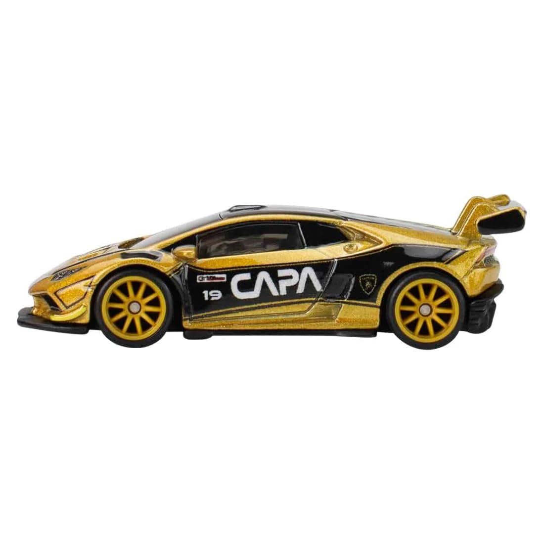 Hot Wheels Premium Pop Culture Gran Turismo Lamborghini Huracán LP 620-2 Super Trofeo 1:64 Scale Die-Cast Car, Metal Body & Real Riders Tires