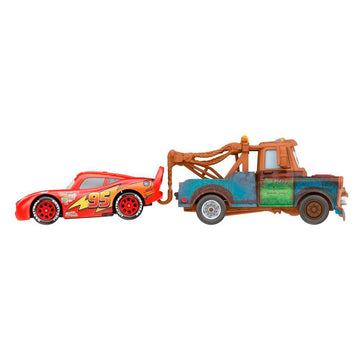 Disney Cars Toys and Pixar Cars 3, Mater & Lightning McQueen 2-Pack, 1:55 Scale Die-Cast Fan Favorite Character Vehicles for Racing and Storytelling