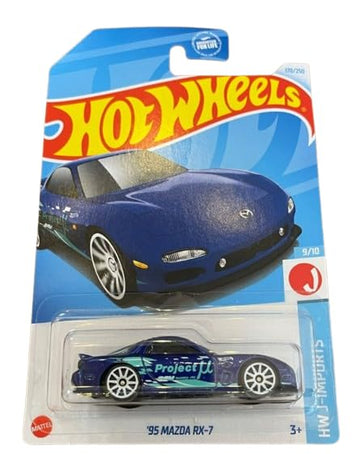 Hot Wheels 95 Mazda RX-7, Blue, HW J-Imports 9/10