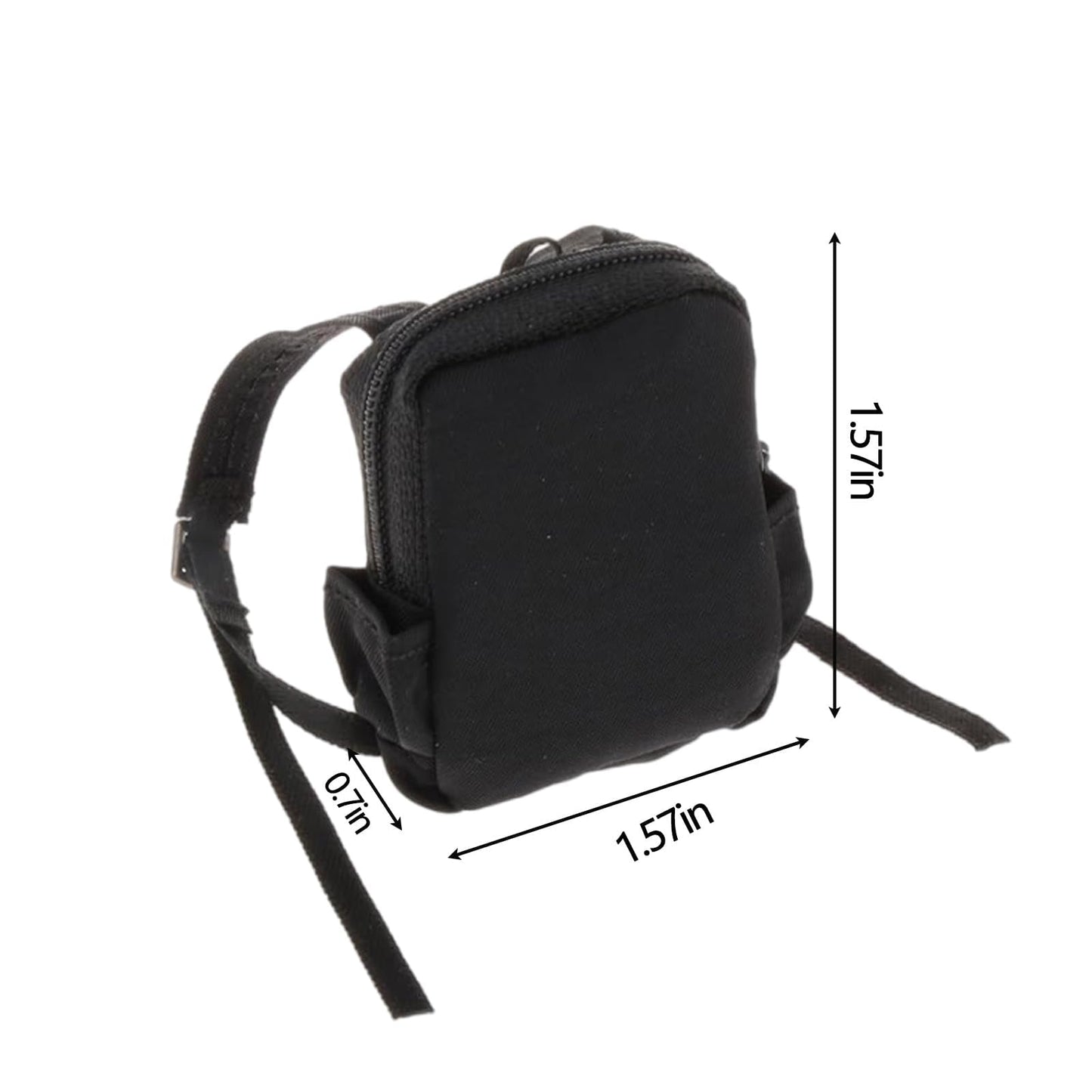 1:12 Action Figure Bag,Doll Accessories,Miniature Model/Scene Decoration Dress up,Mini Backpack for 6 inch Action Figure. (Black Backpack)