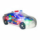 Transparent Light Up Police Car with Flashing LED Lights, Siren Sounds, Moving Gears & Bump-and-Go Action - Fun Sensory Vehicle & Perfect Christmas