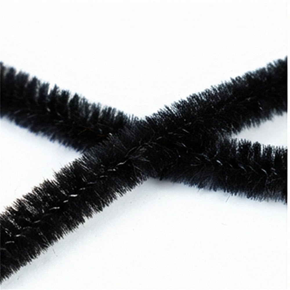 300 Pieces Black Pipe Cleaners Craft Bulk Art Chenille Stems for DIY Project Decorations
